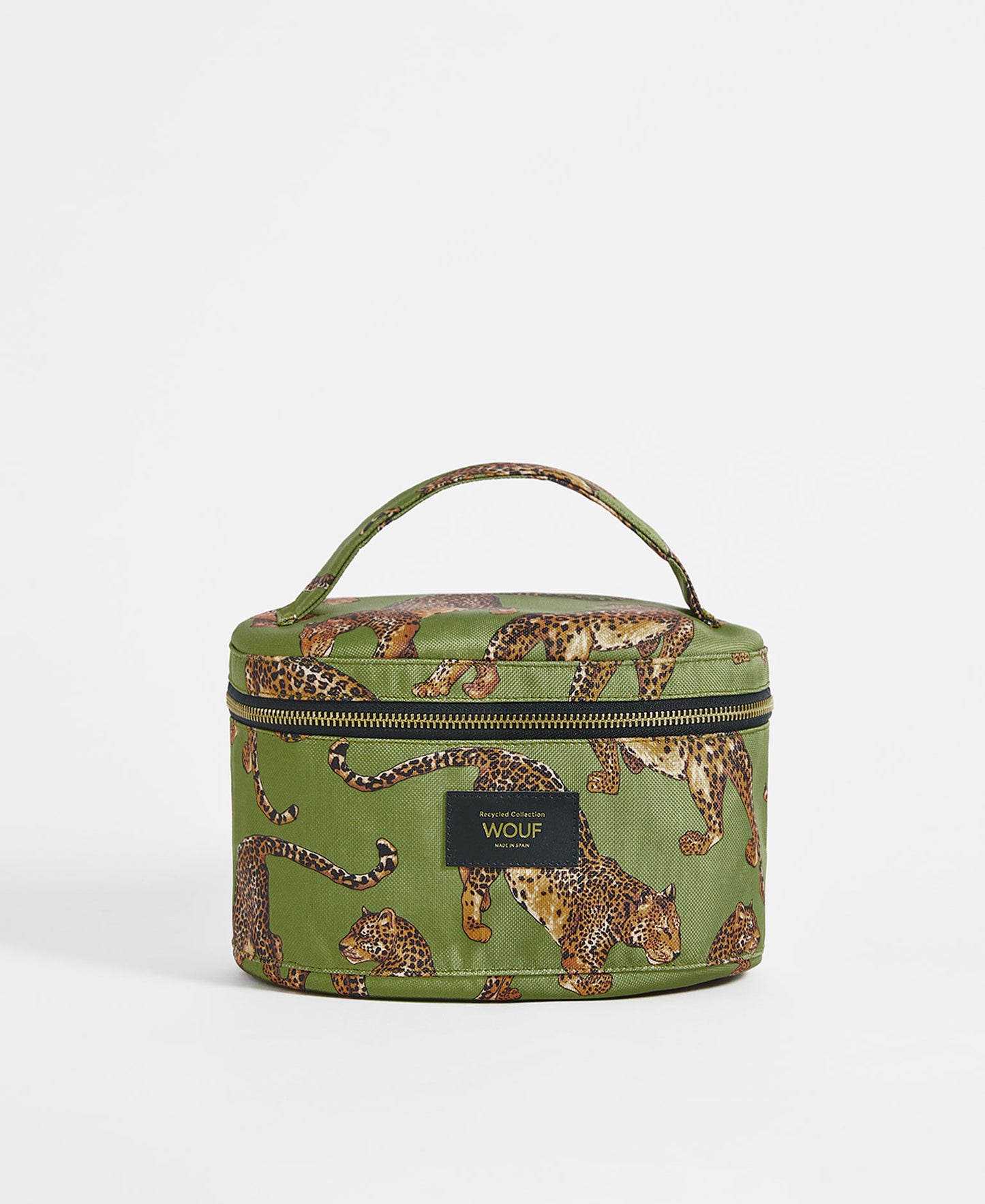 Olive Leopard Vanity Bag-WOUF-Recycled polyester-1