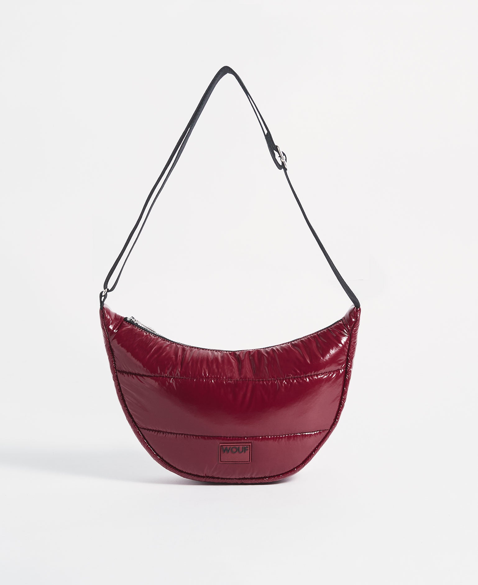 Burgundy Glossy Crossbody Bag WOUF