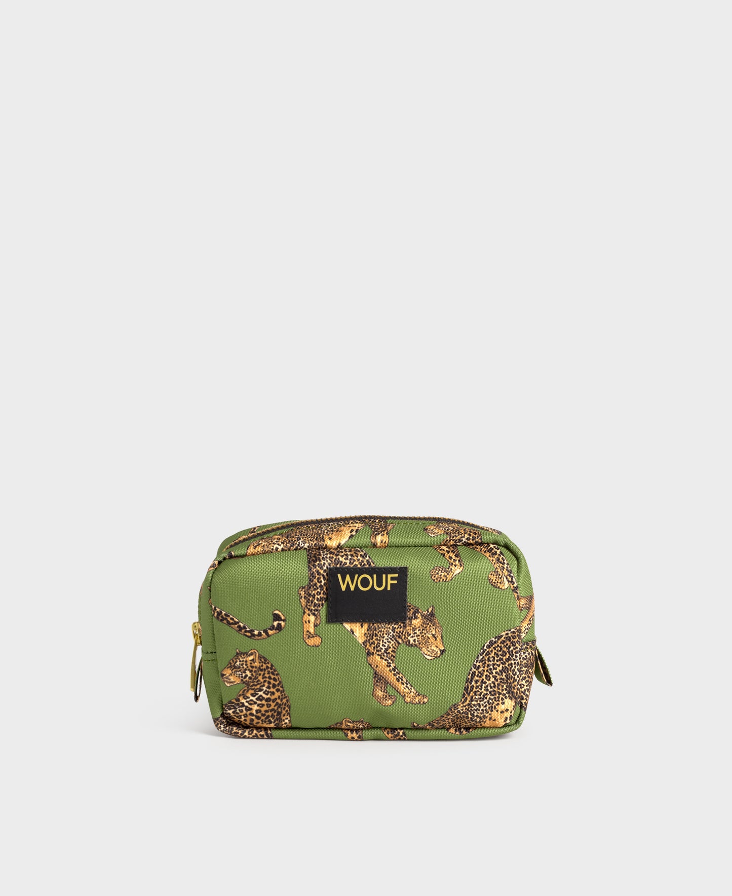 Olive Leopard makeup bag