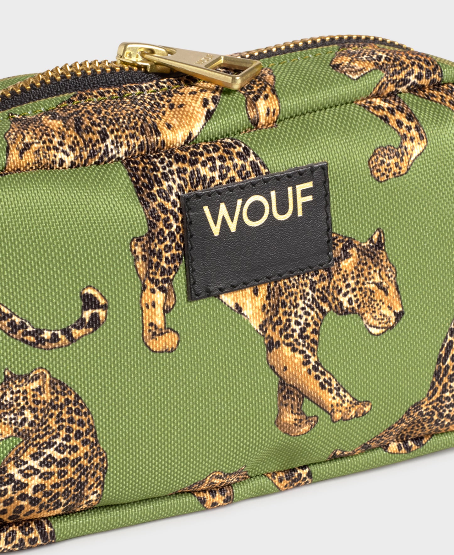 Olive Leopard makeup bag