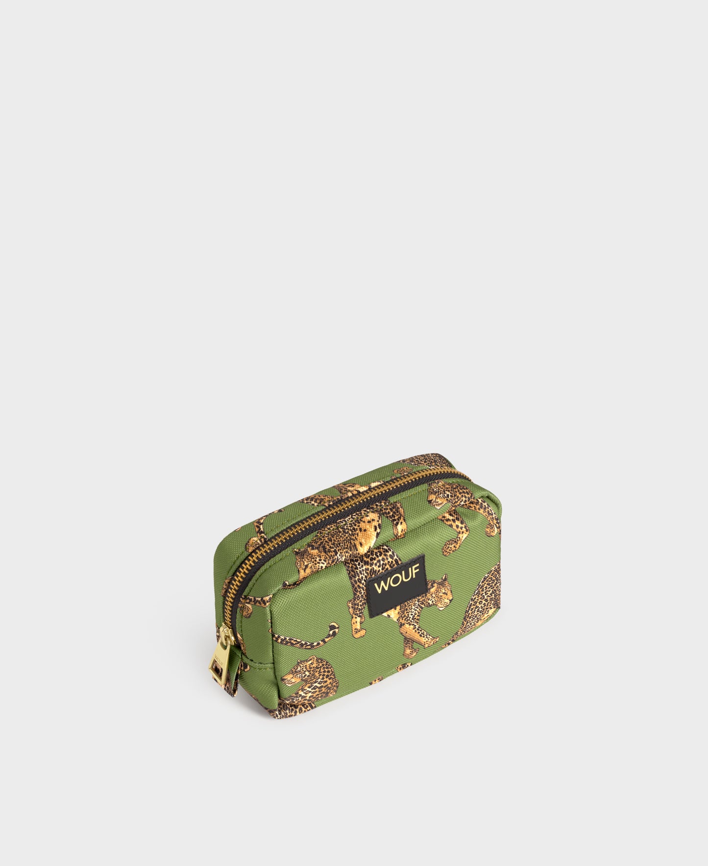 Olive Leopard makeup bag