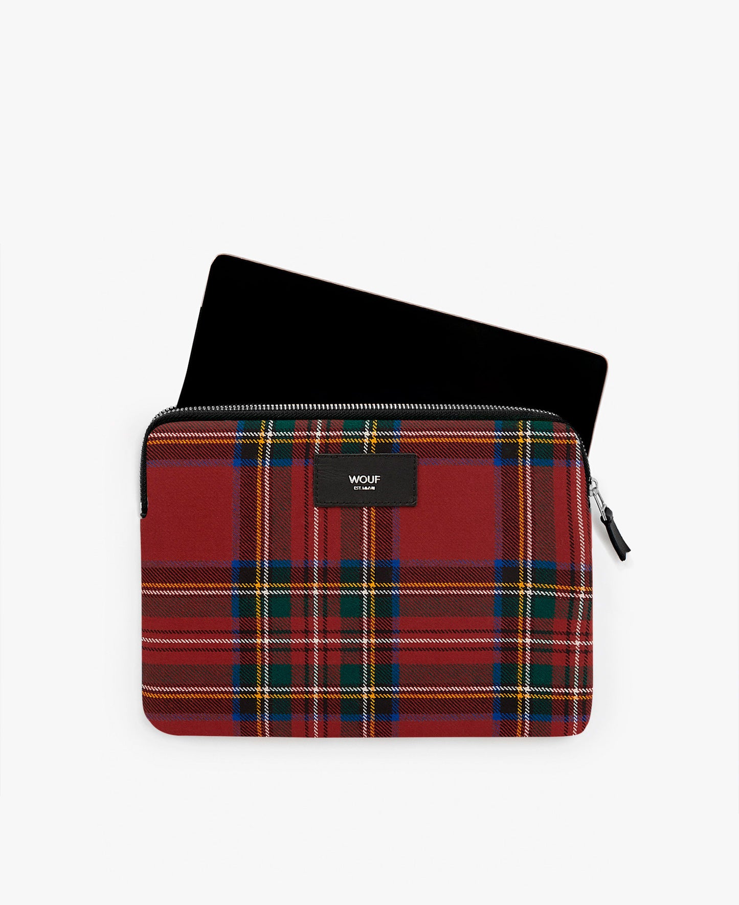 Funda para tableta de tartán rojo