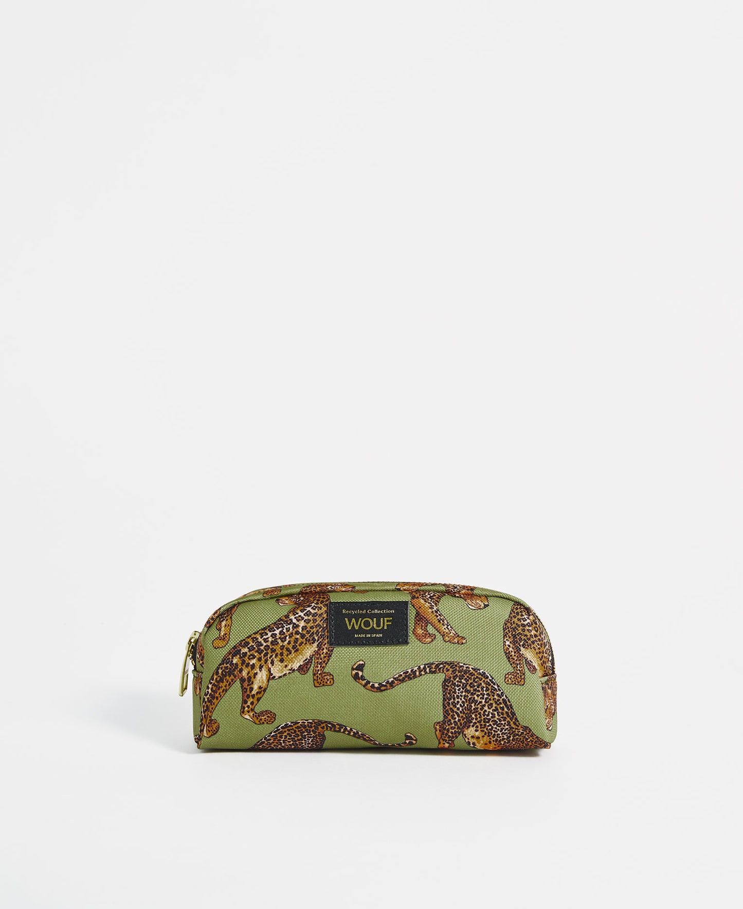 Olive Leopard Makeup Bag-WOUF-Recycled polyester-1