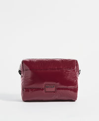 Burgundy Glossy Toiletry Bag-WOUF-Recycled polyamide-1