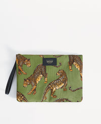 Olive Leopard XL Pouch Bag-WOUF-Recycled polyester-1