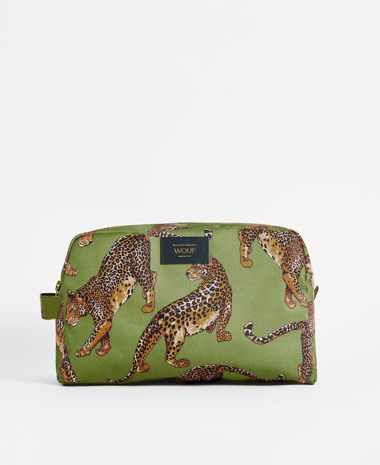 Olive Leopard Large Toiletry Bag