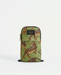 Olive Leopard Crossbody Phone Bag-WOUF-Recycled polyester-1