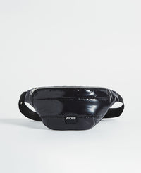 Black Glossy WaistBag-WOUF-Recycled polyamide-1