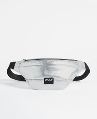 Silver Glossy Waistbag-WOUF-Recycled polyamide-1