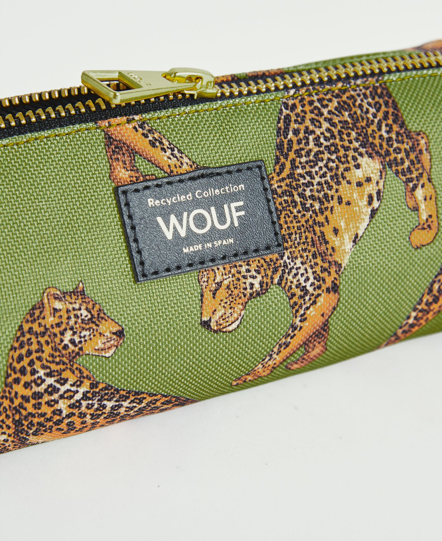 Olive Leopard Pencil Case