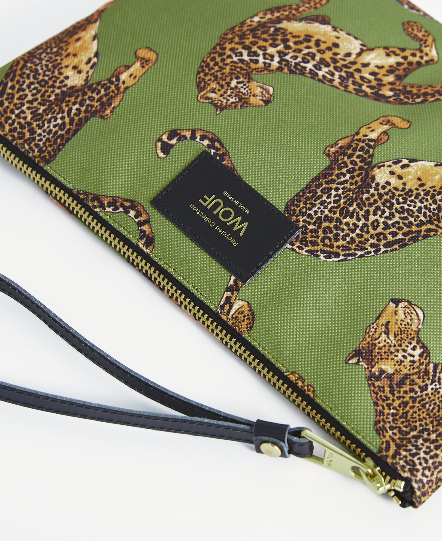 Bolso pouch XL Olive Leopard