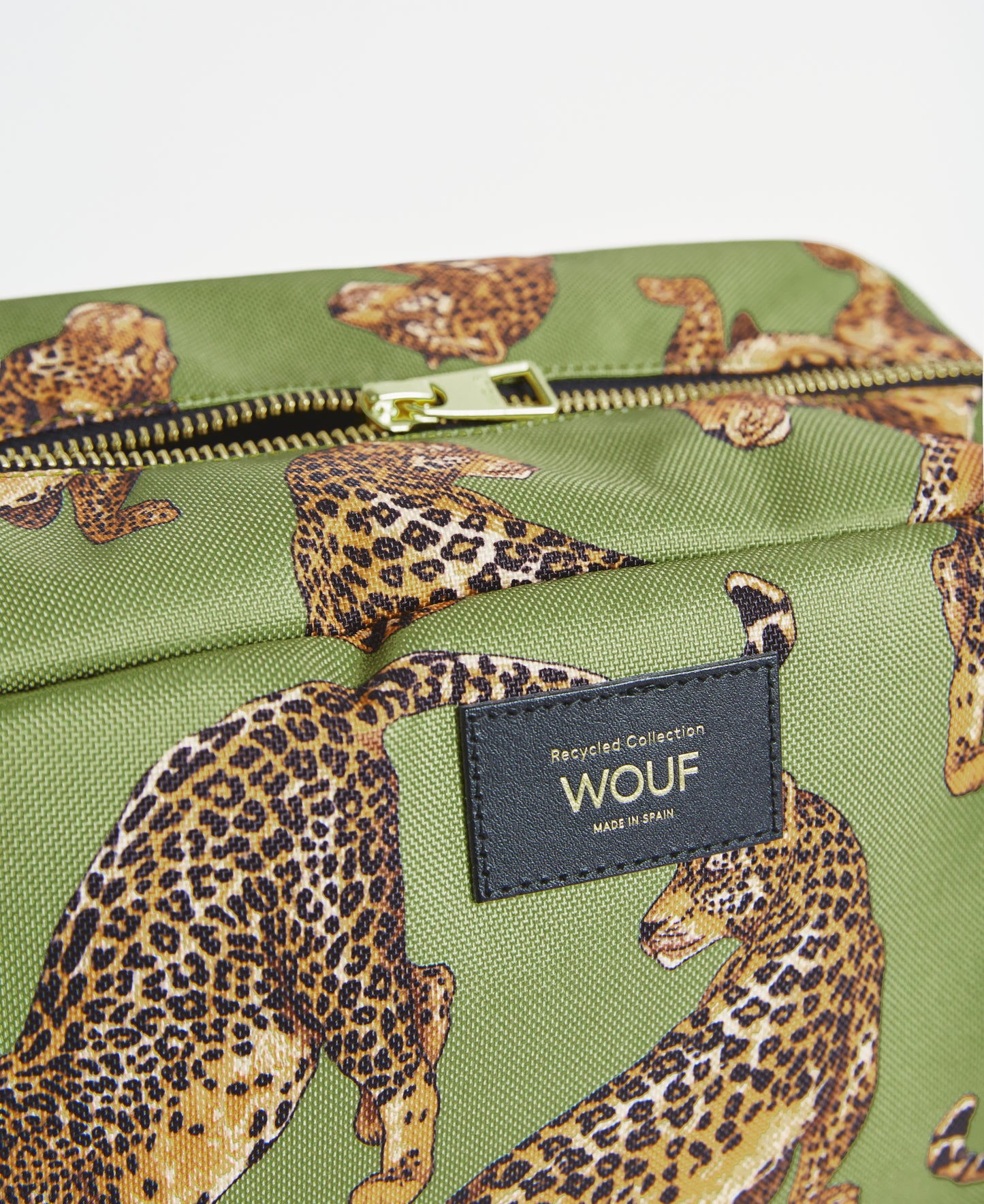 Olive Leopard Large Toiletry Bag