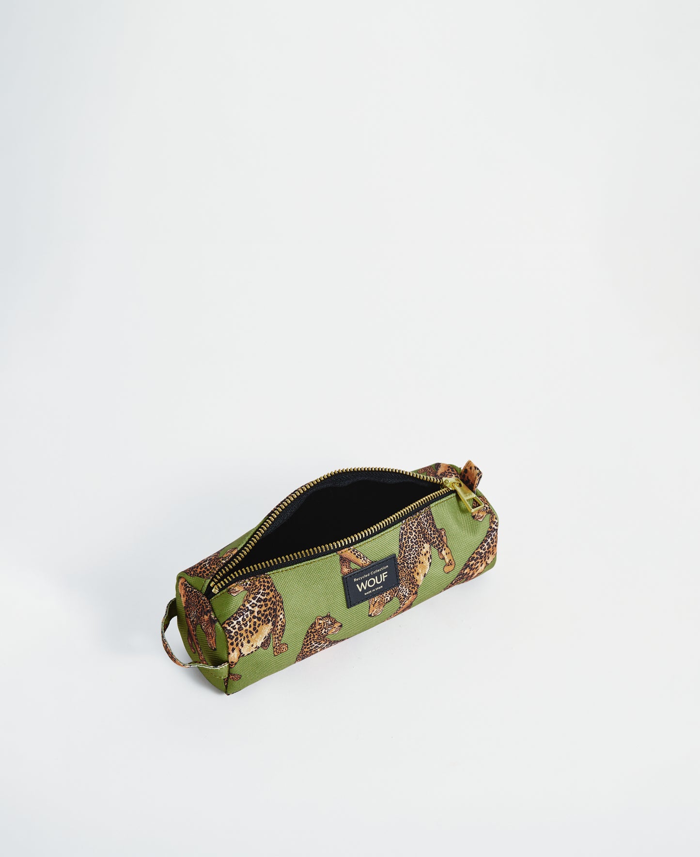 Olive Leopard Pencil Case