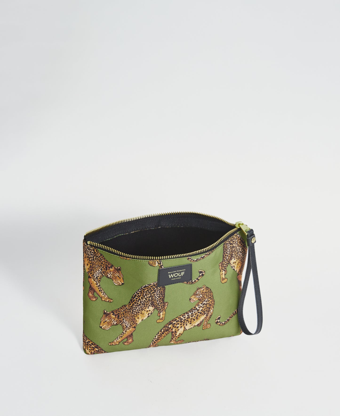 Olive Leopard XL Pouch Bag