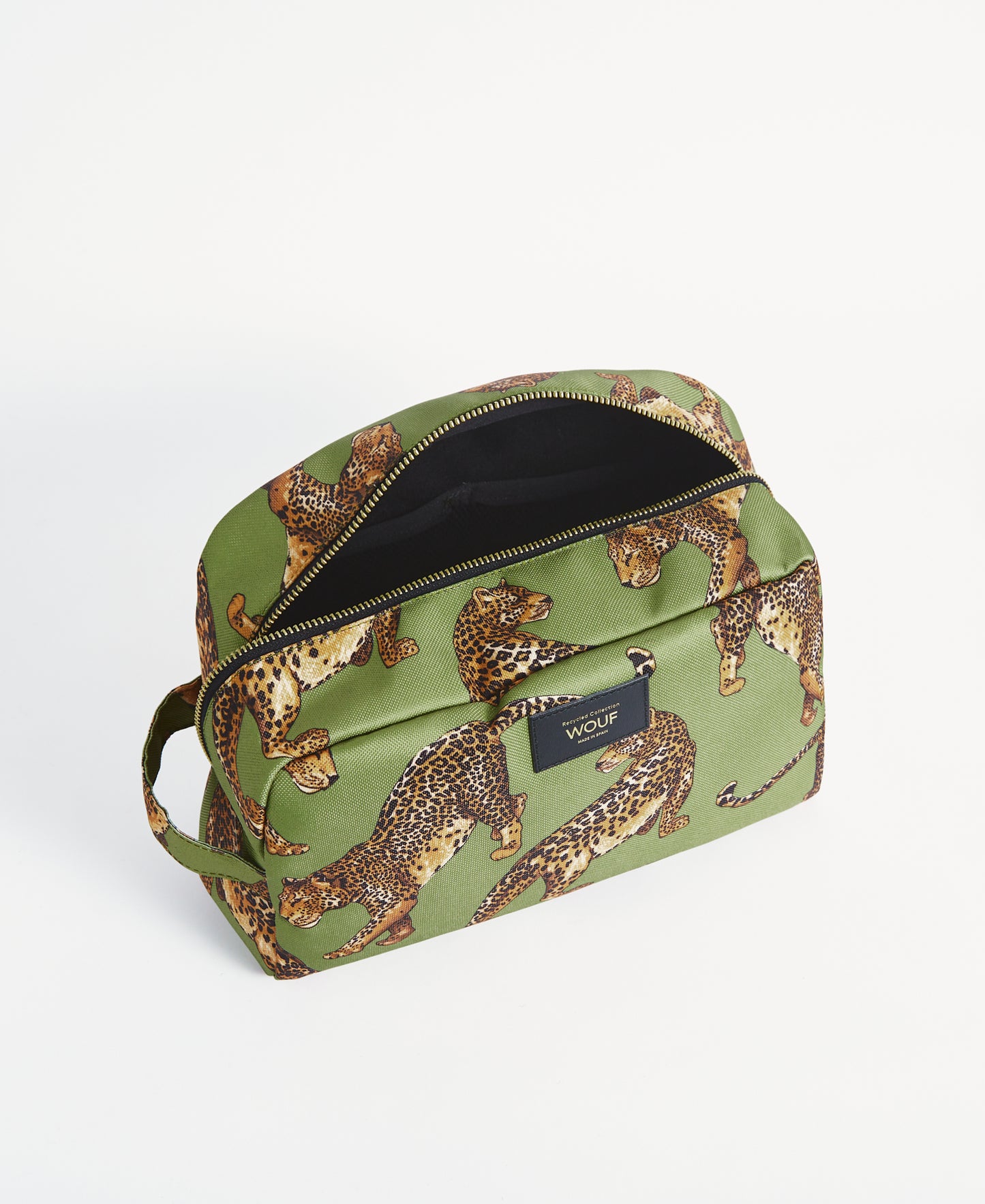 Olive Leopard Large Toiletry Bag