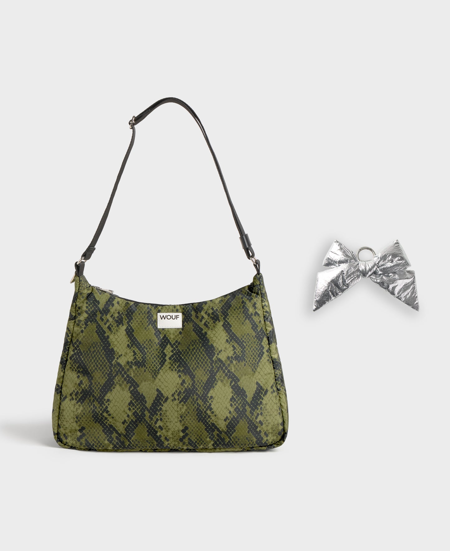 Cobra Hobo bag with Silver Bow charm