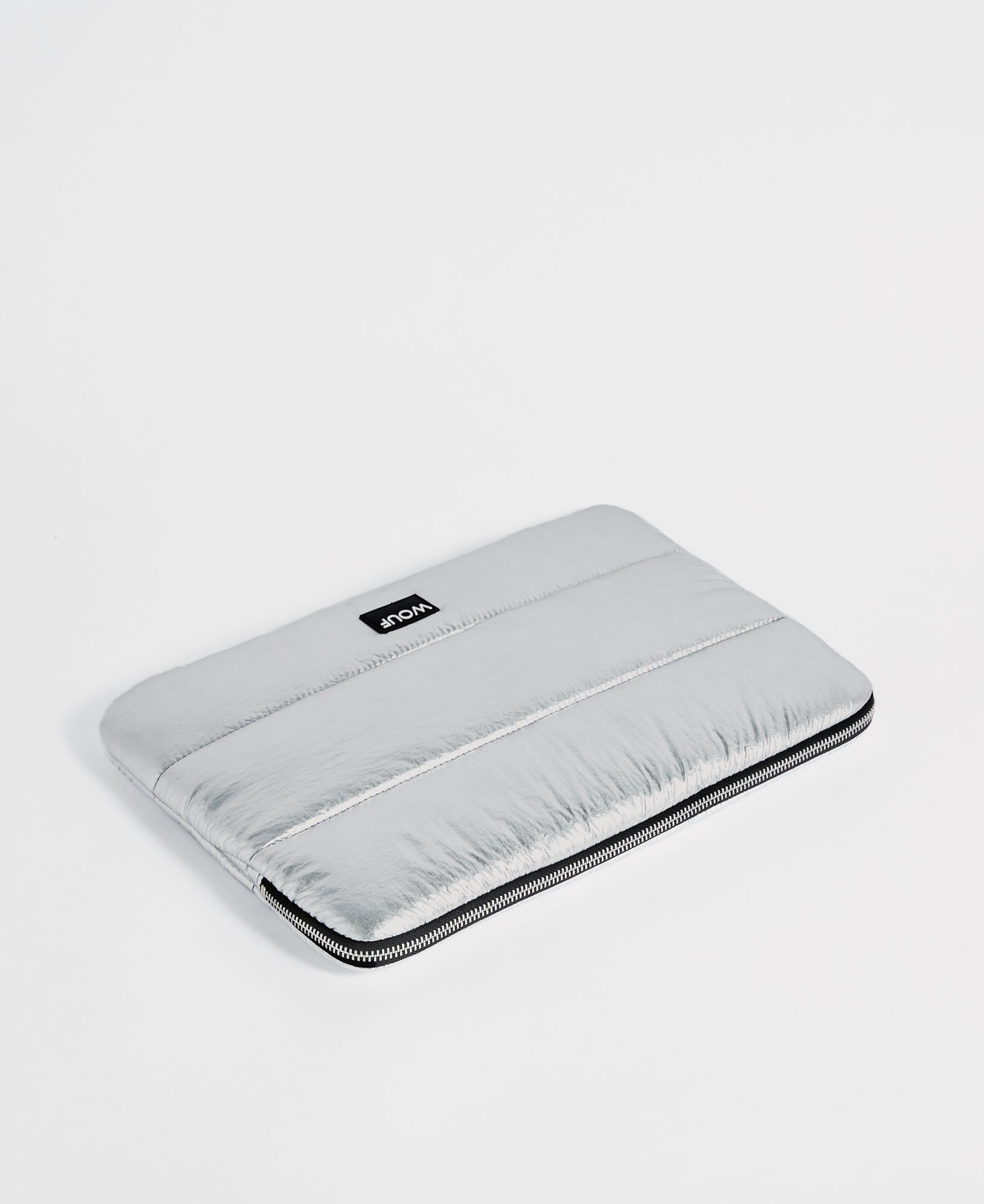 Silver Glossy Laptop Sleeve 13 14 WOUF