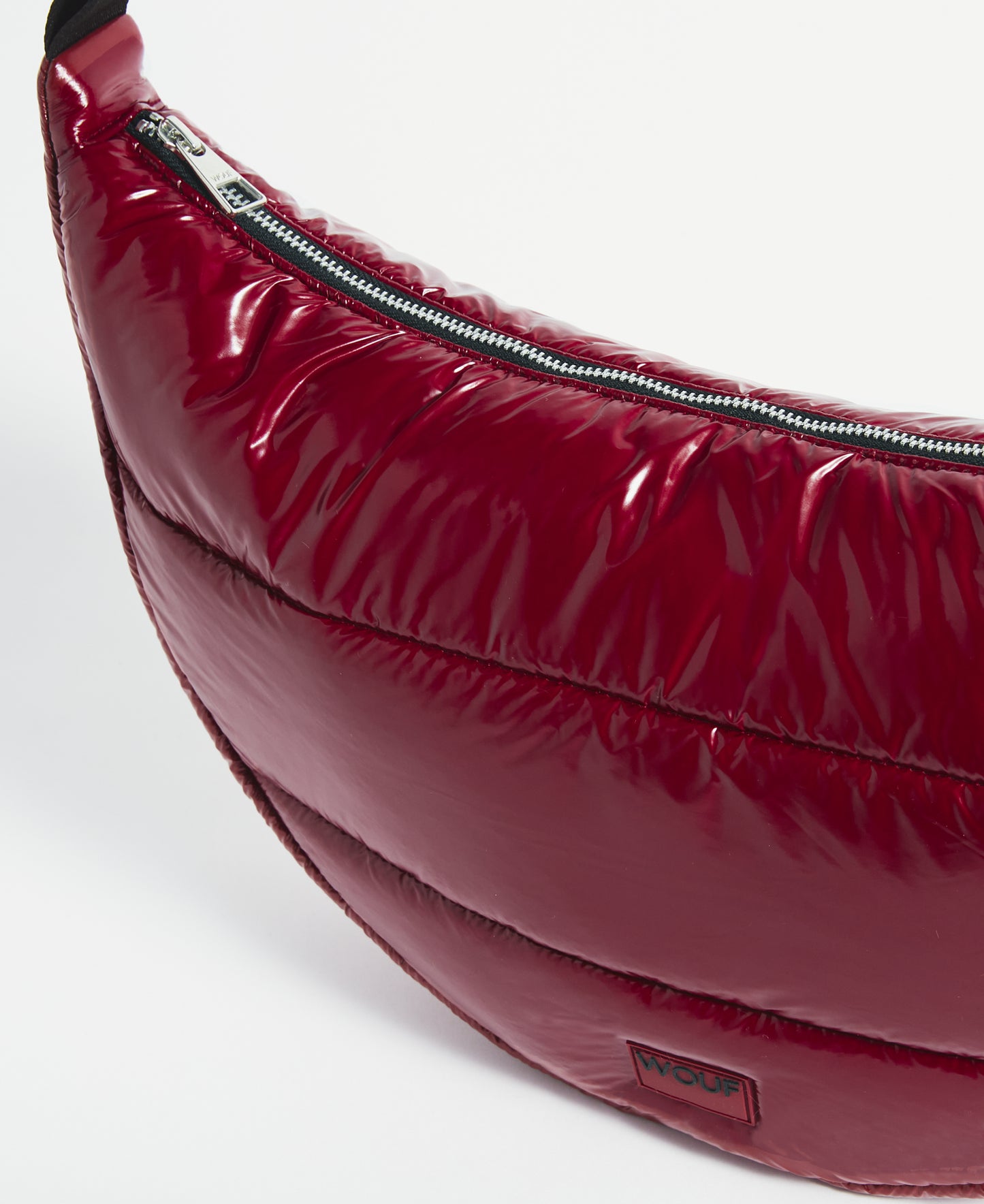 Bolso bandolera grande Burgundy Glossy