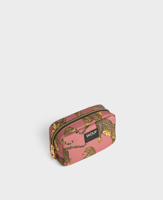 Blush Leopard Makeup Bag