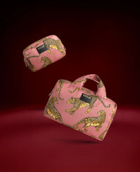 Grande Trousse de Toilette et Trousse de Maquillage Blush Leopard