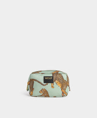 Emerald Leopard Makeup Bag