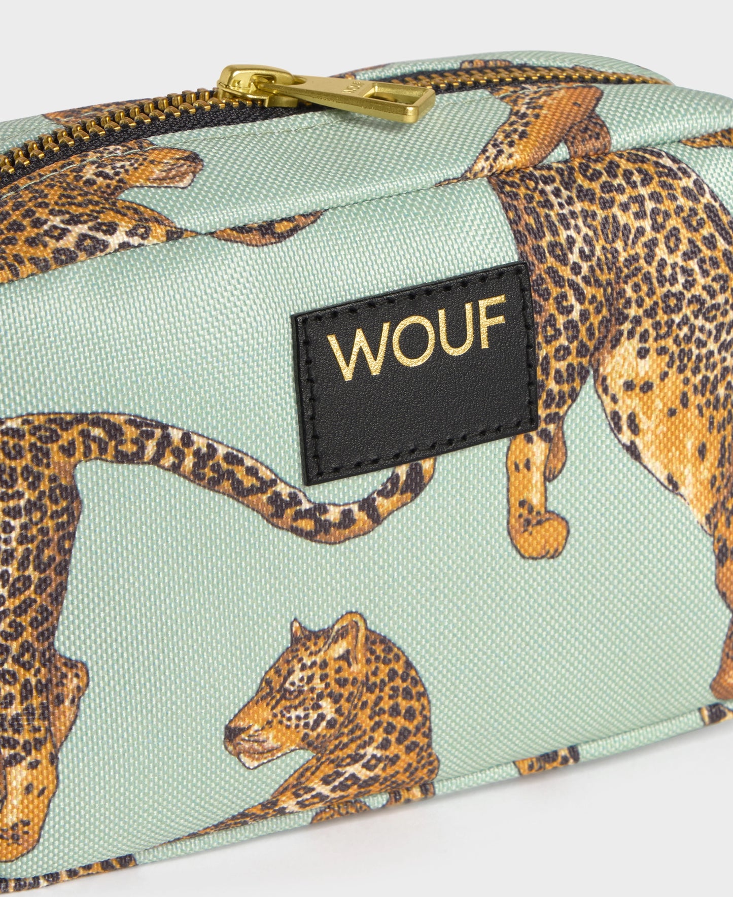 Emerald Leopard Makeup Bag