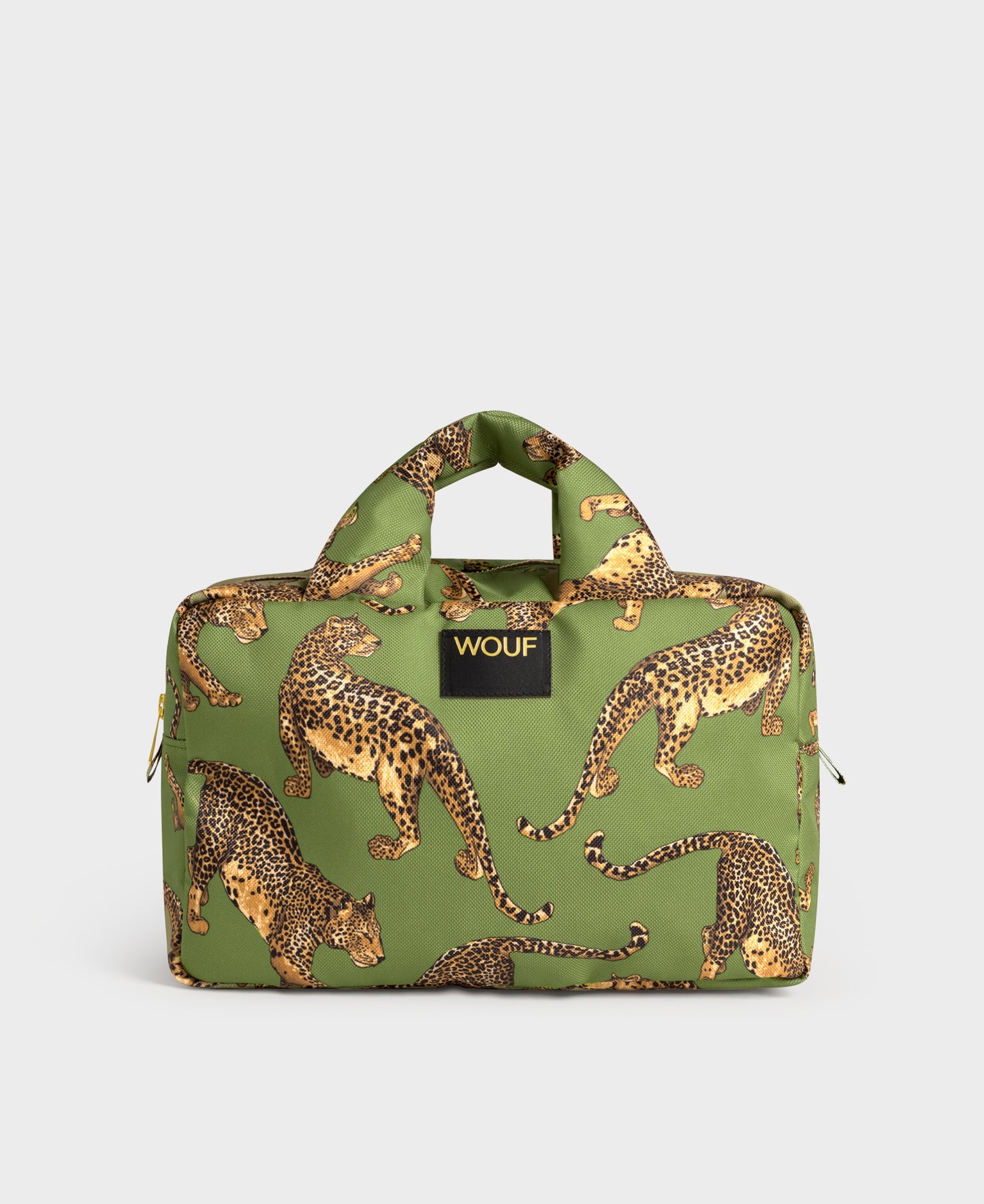 Neceser Grande y Bolsa de Maquillaje Olive Leopard