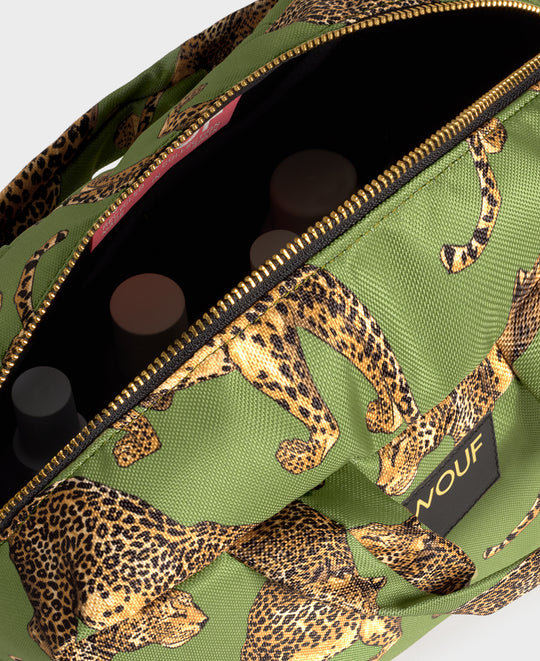 Neceser grande Olive Leopard
