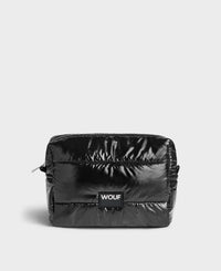 Black Glossy Toiletry Bag-WOUF-Recycled polyester-1