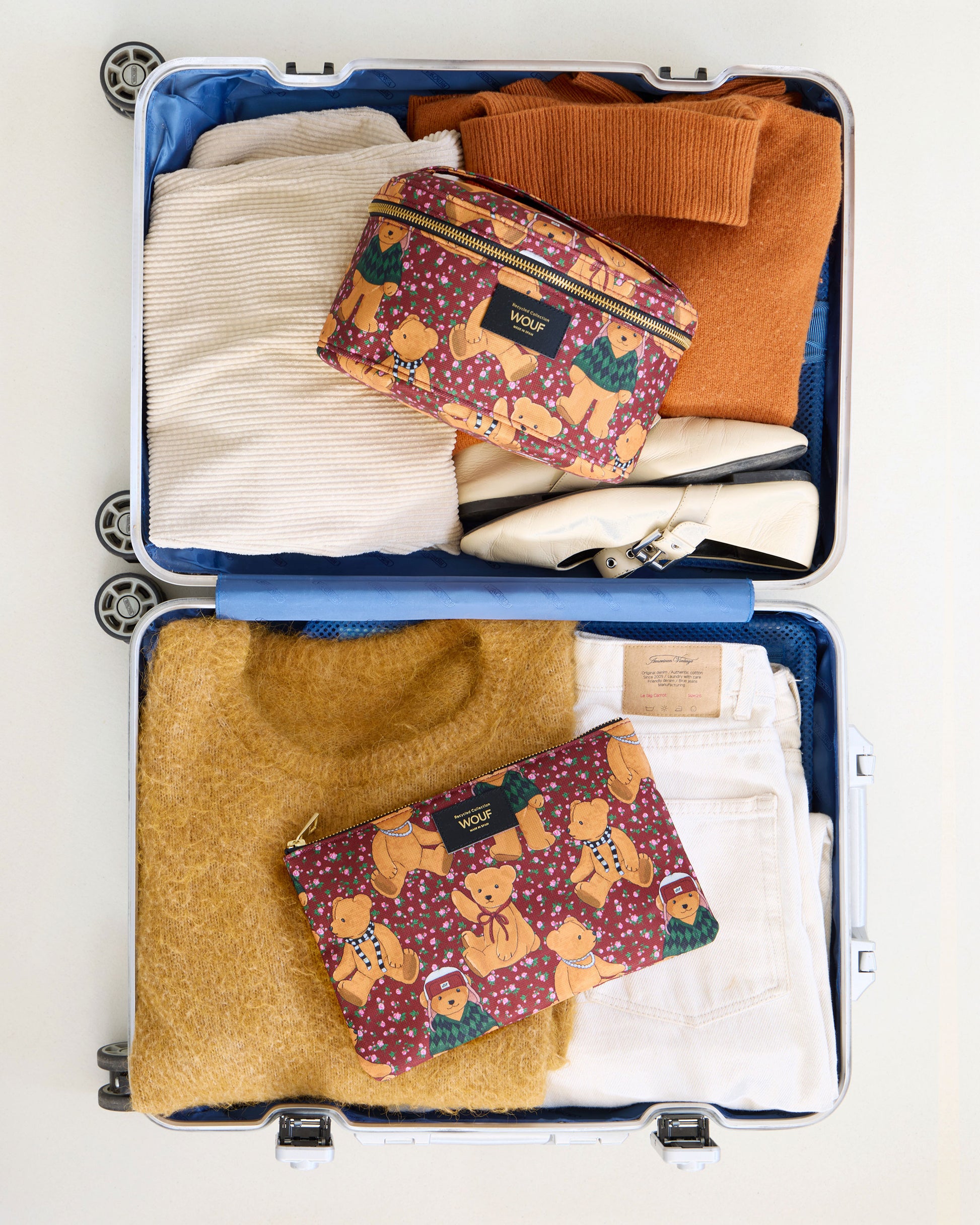 Imagen lifestyle de la Neceser vanity Cozy con estampado de ositos - Wouf