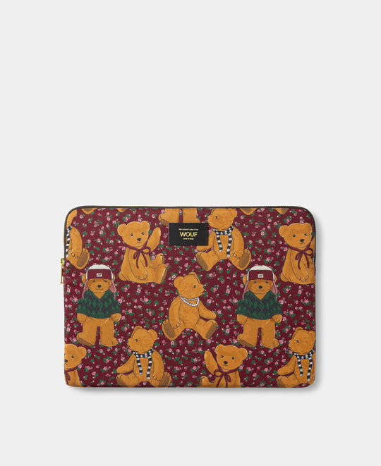 Funda para portátil 13-14 Cozy con estampado de ositos teddy - Wouf