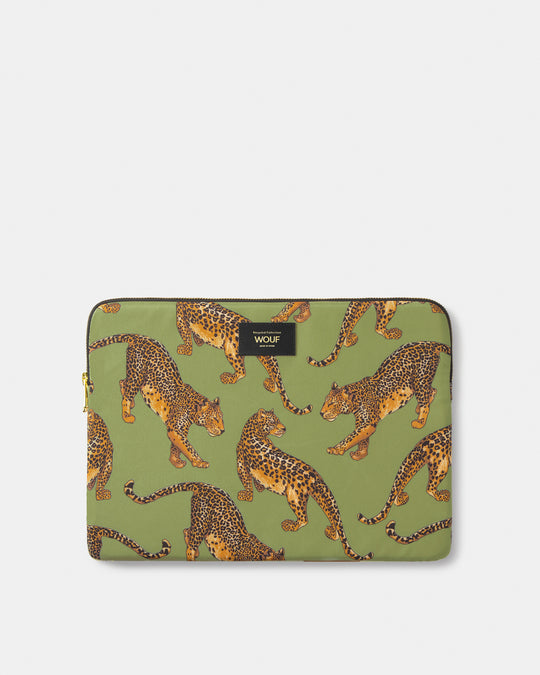 Olive Leopard Laptop Sleeve 13&14
