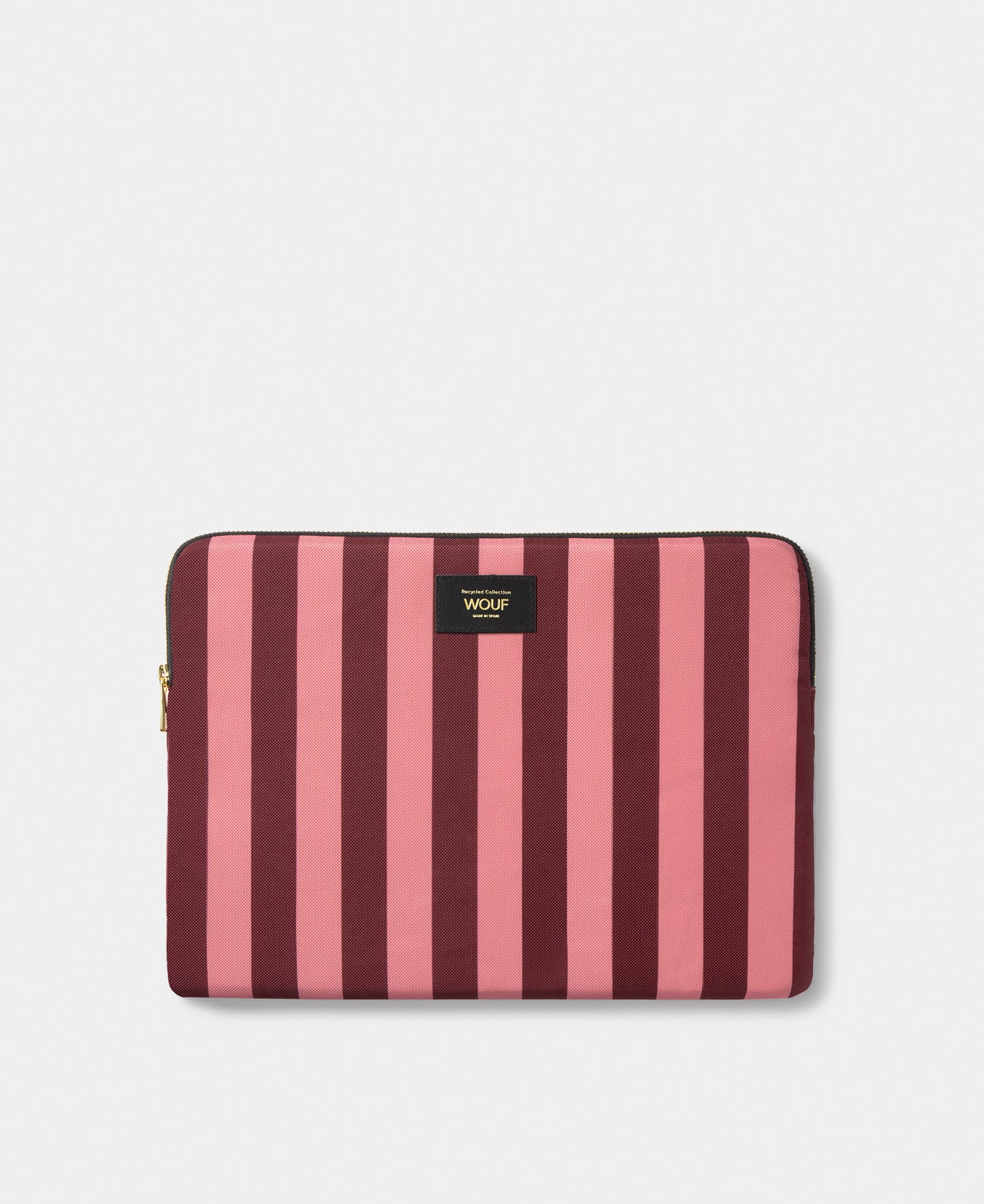 Sophie 13-14 laptop sleeve with pink and burgundy striped print - Wouf