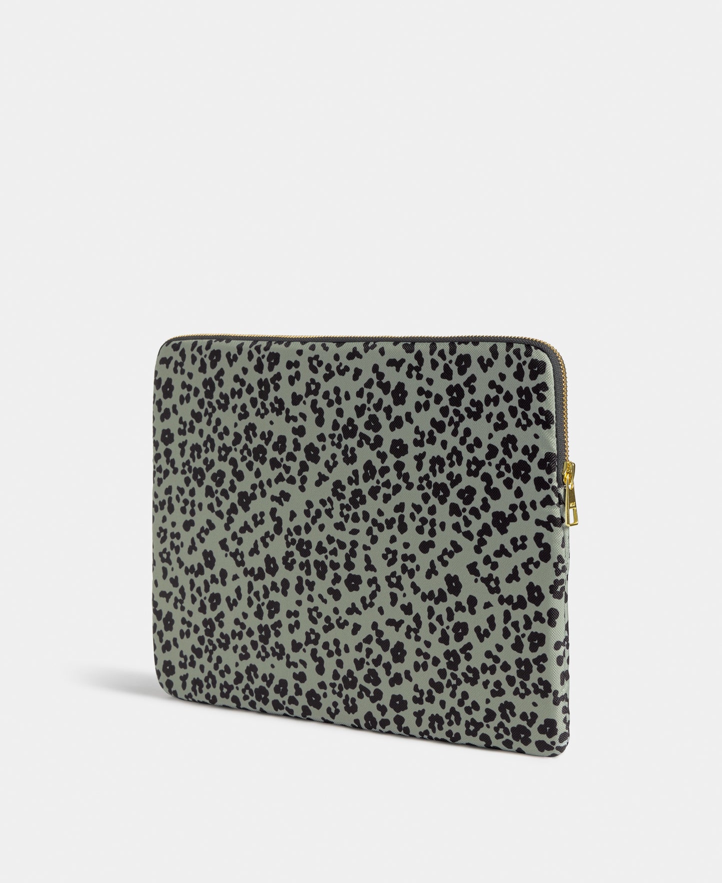 Back view of the Steel Roar laptop sleeve 13-14 with grey and black animal print - Wouf