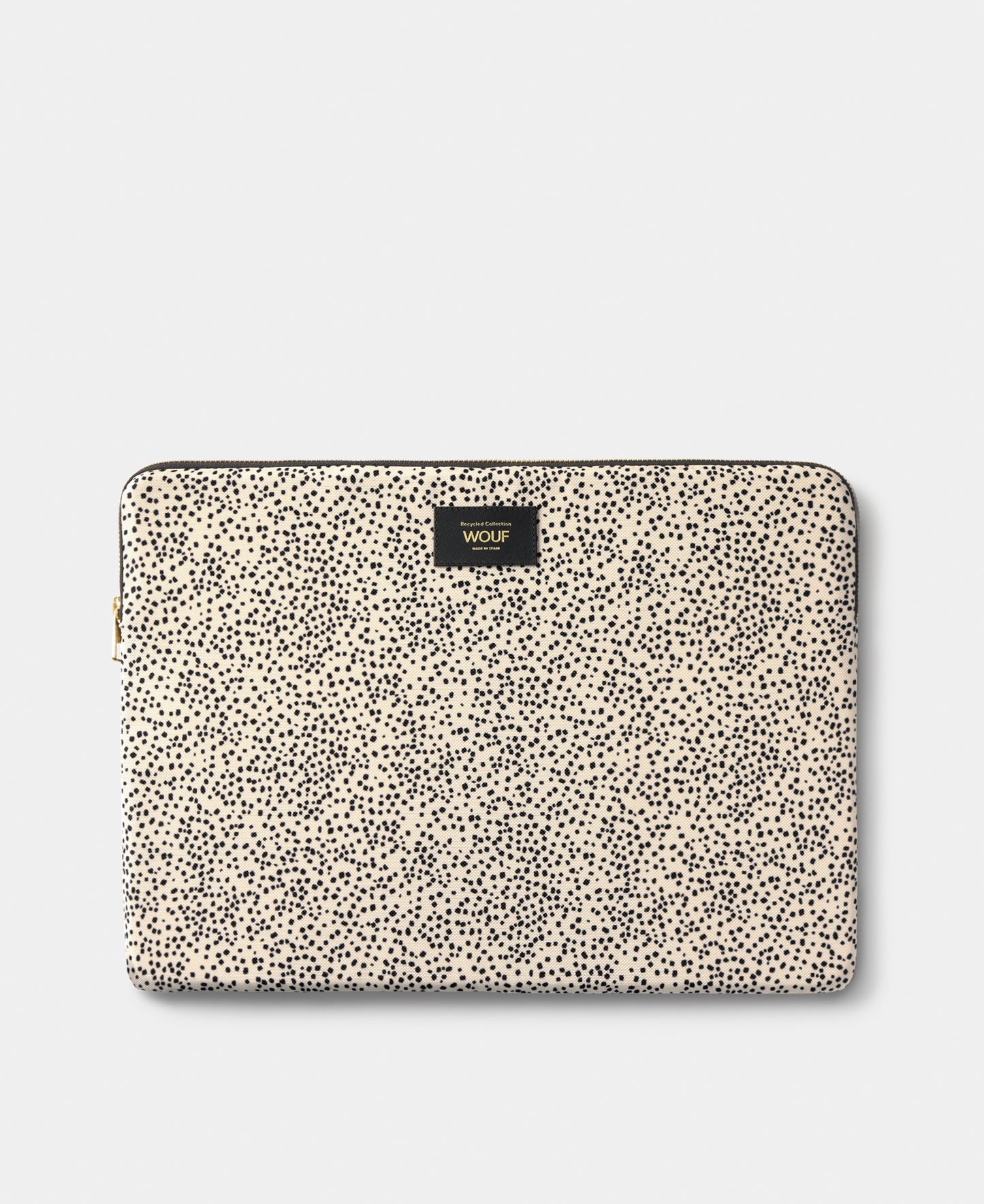Panna laptop sleeve 15-16 with beige and black micro print - Wouf