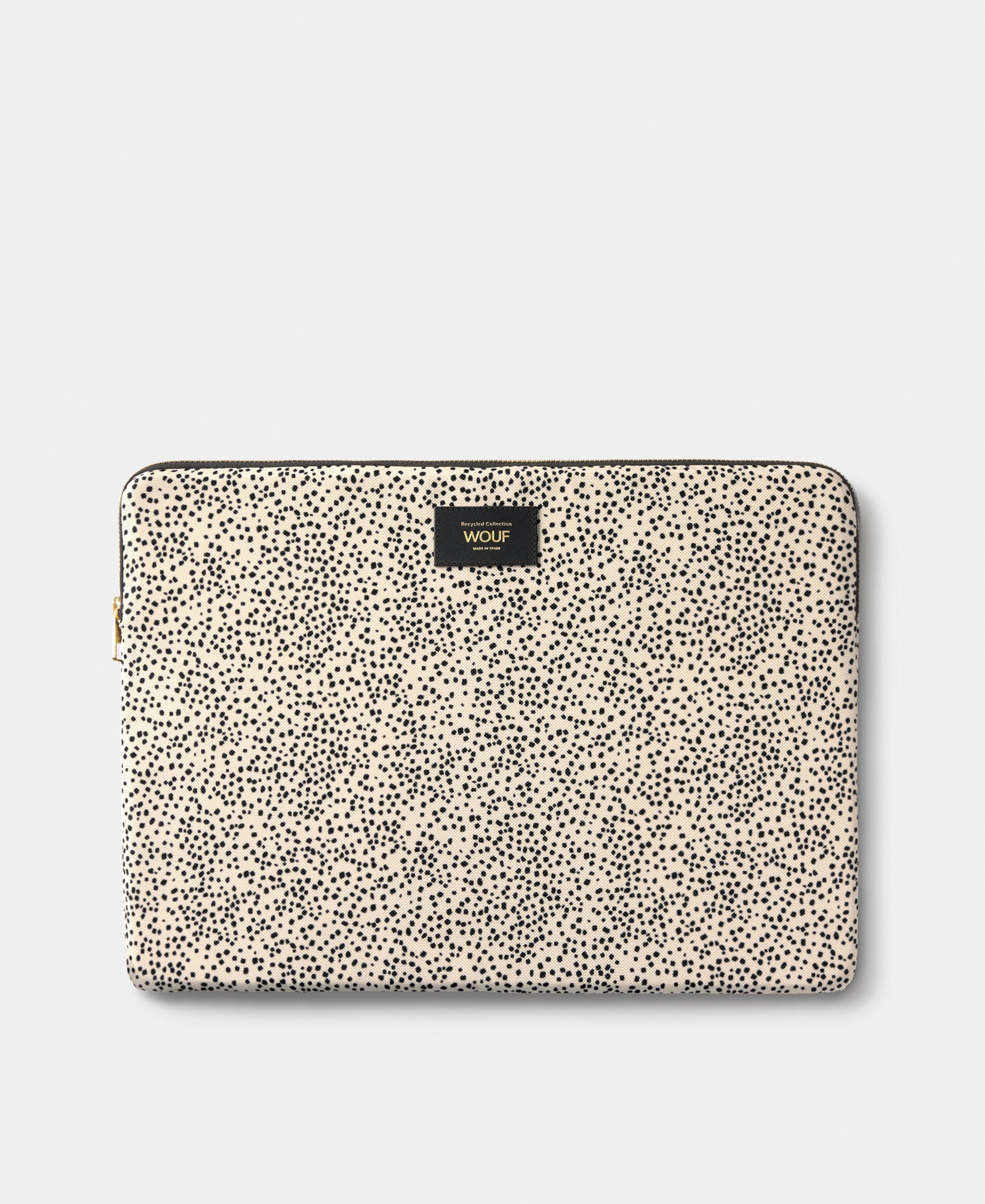 Panna laptop sleeve 15-16 with beige and black micro print - Wouf