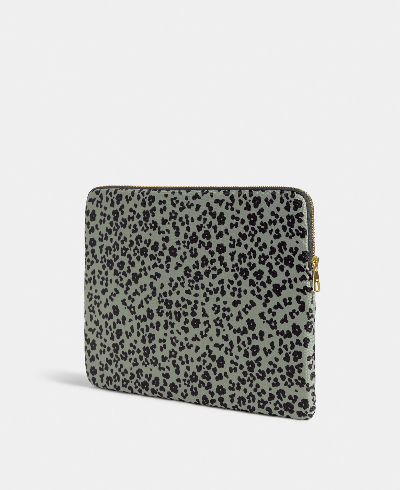 Back view of the Steel Roar laptop sleeve 15-16 with grey and black animal print - Wouf