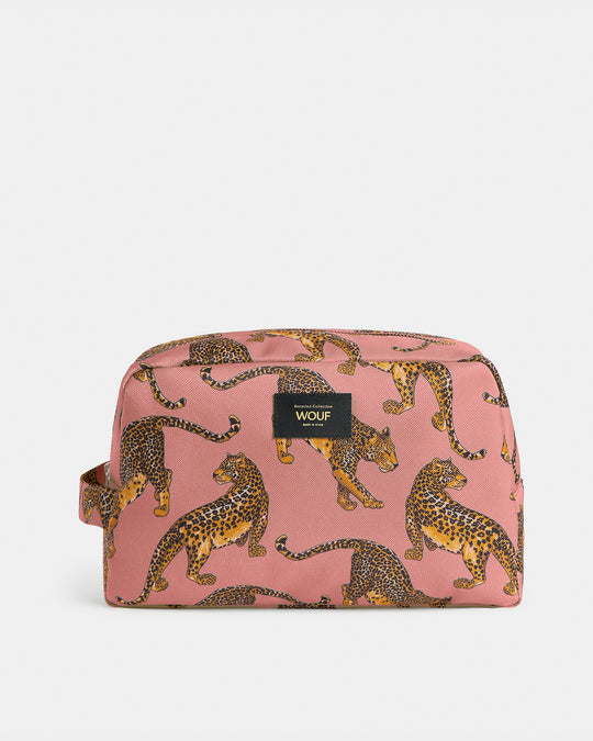 Blush Leopard Large Toiletry Bag