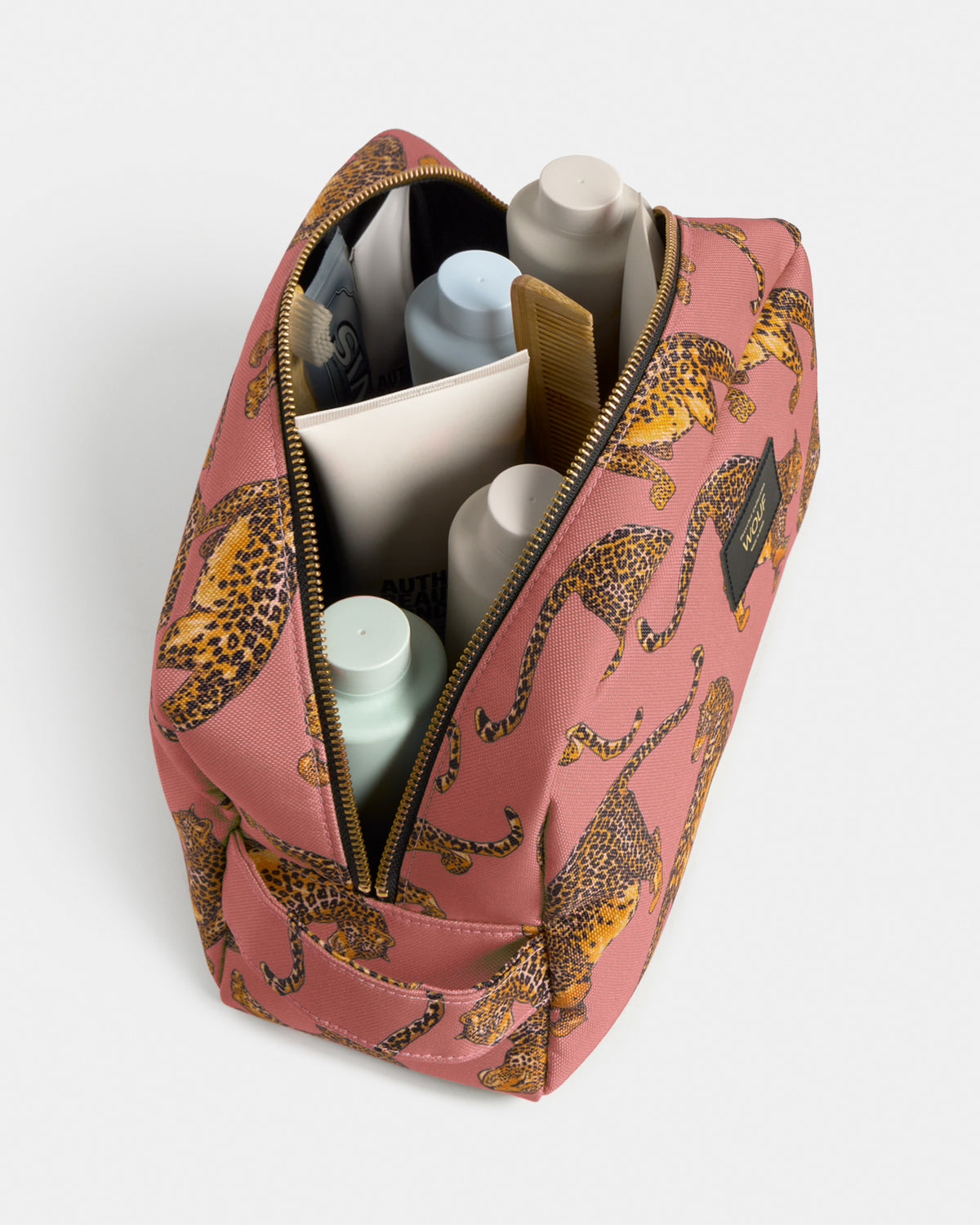 Blush Leopard Large Toiletry Bag
