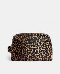 Icon large toiletry bag with black and brown leopard print - Wouf