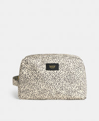 Panna large toiletry bag with beige and black micro print - Wouf