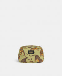 Avo Leopard makeup bag with green and black leopard print - Wouf