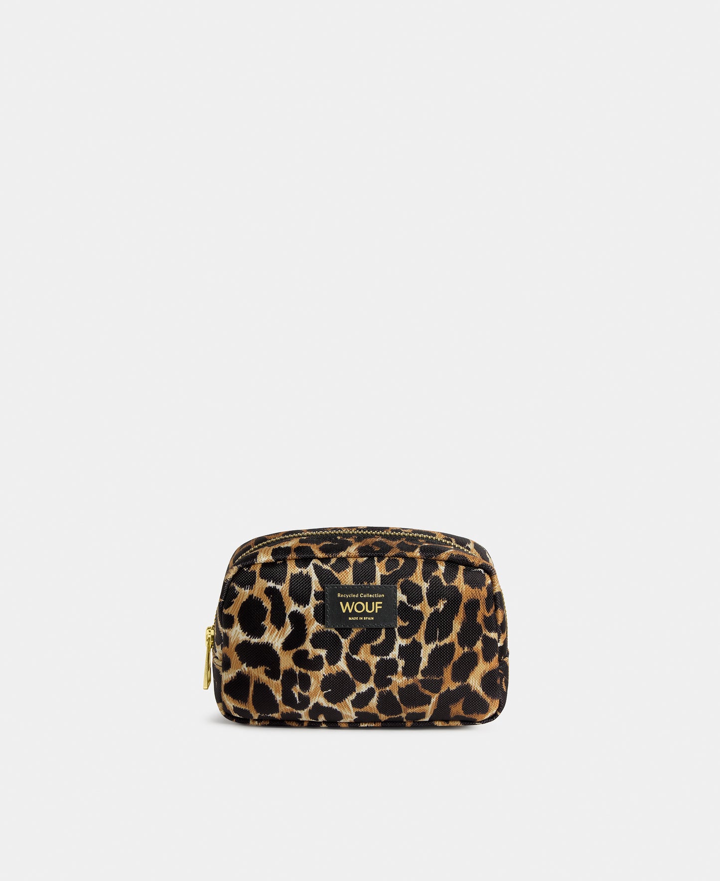 Icon makeup bag with black and brown leopard print - Wouf