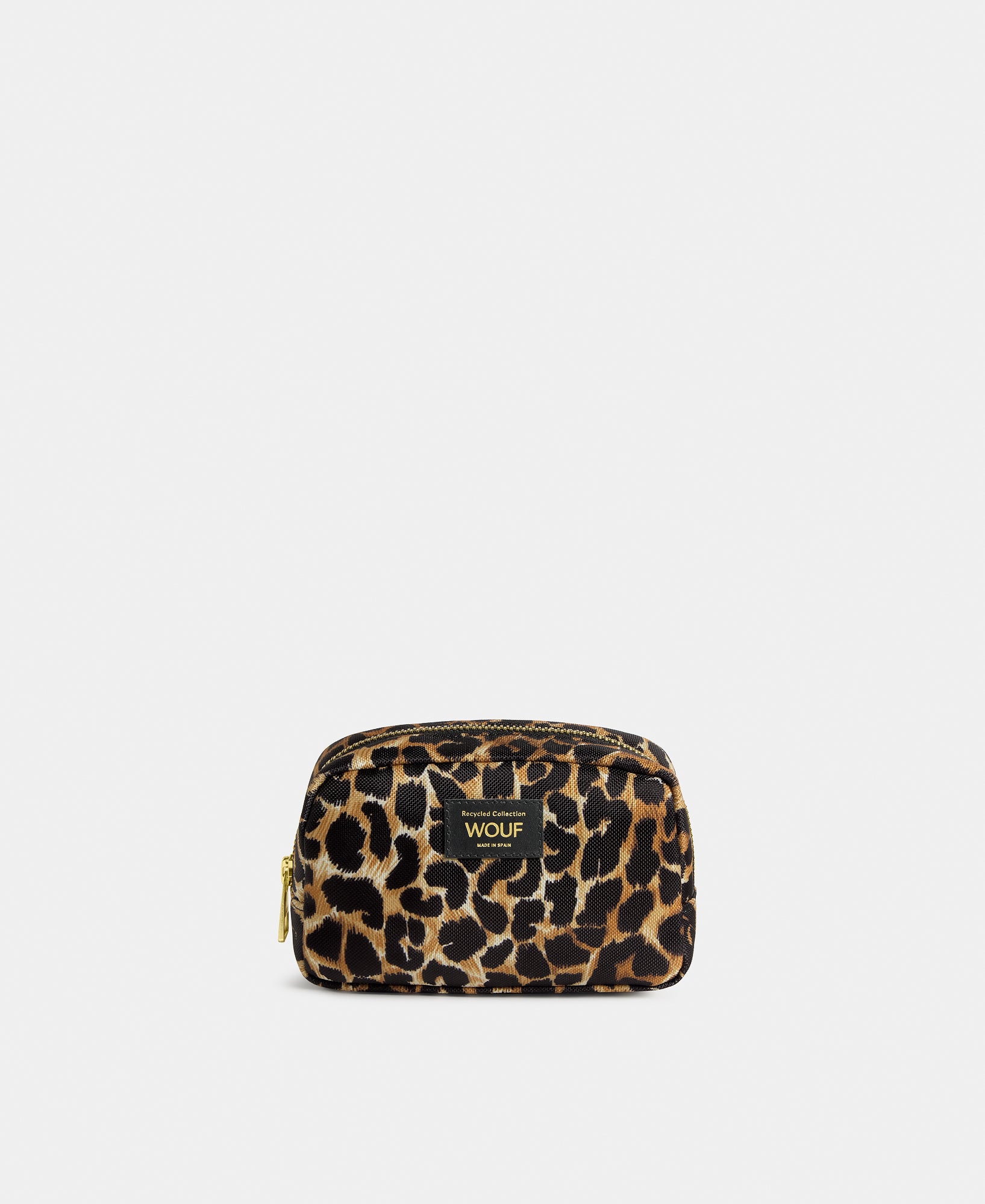 Icon makeup bag with black and brown leopard print - Wouf