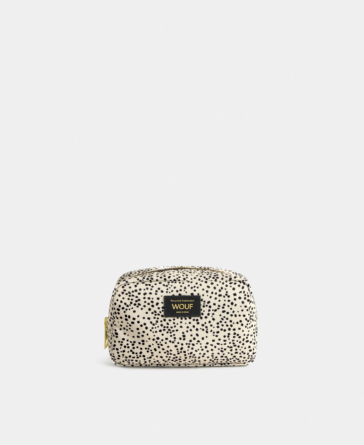 Trousse de maquillage Panna à micro-imprimé beige et noir - Wouf