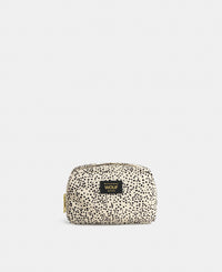 Trousse de maquillage Panna à micro-imprimé beige et noir - Wouf