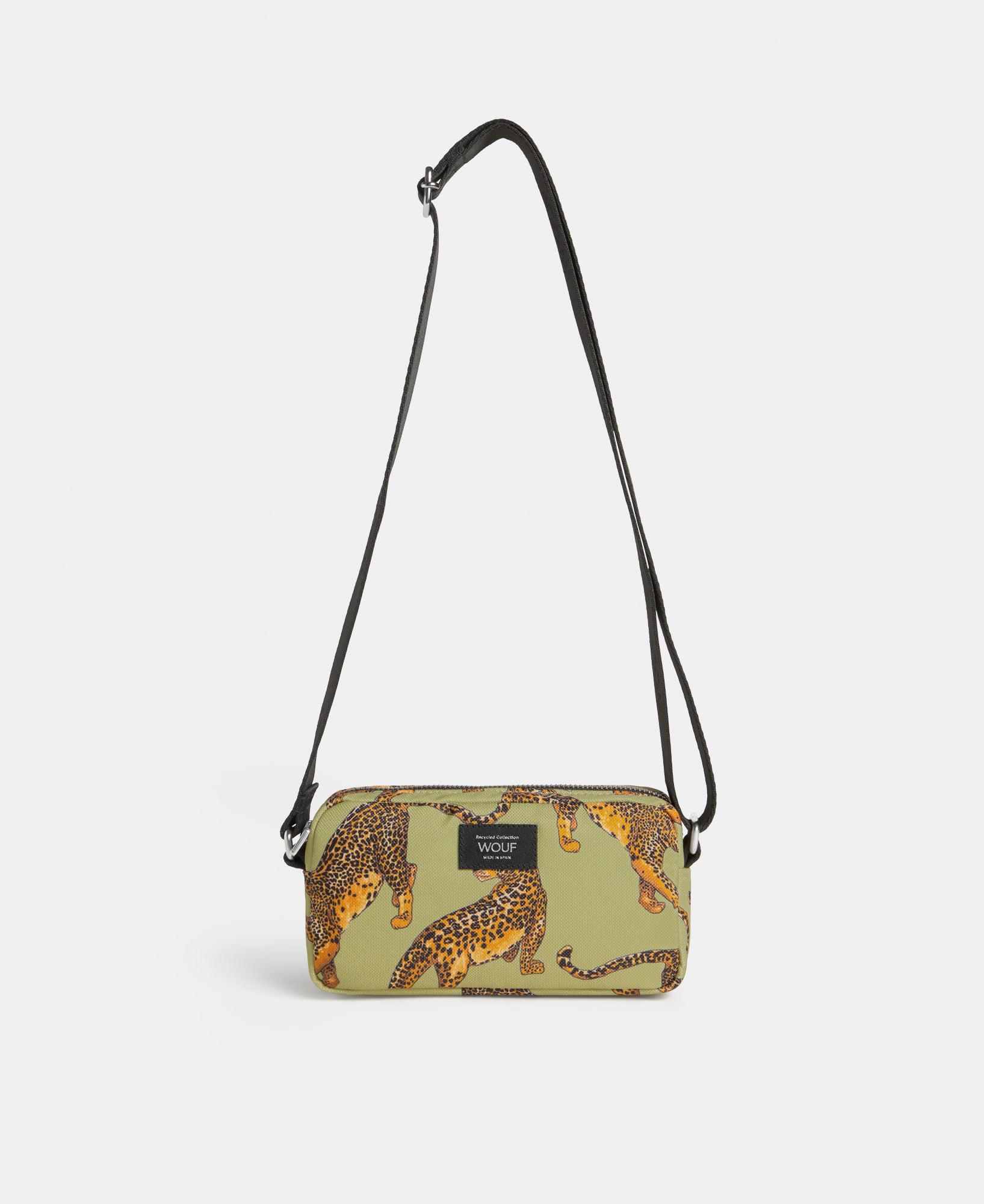 Avo Leopard mini bag with green and black leopard print - Wouf