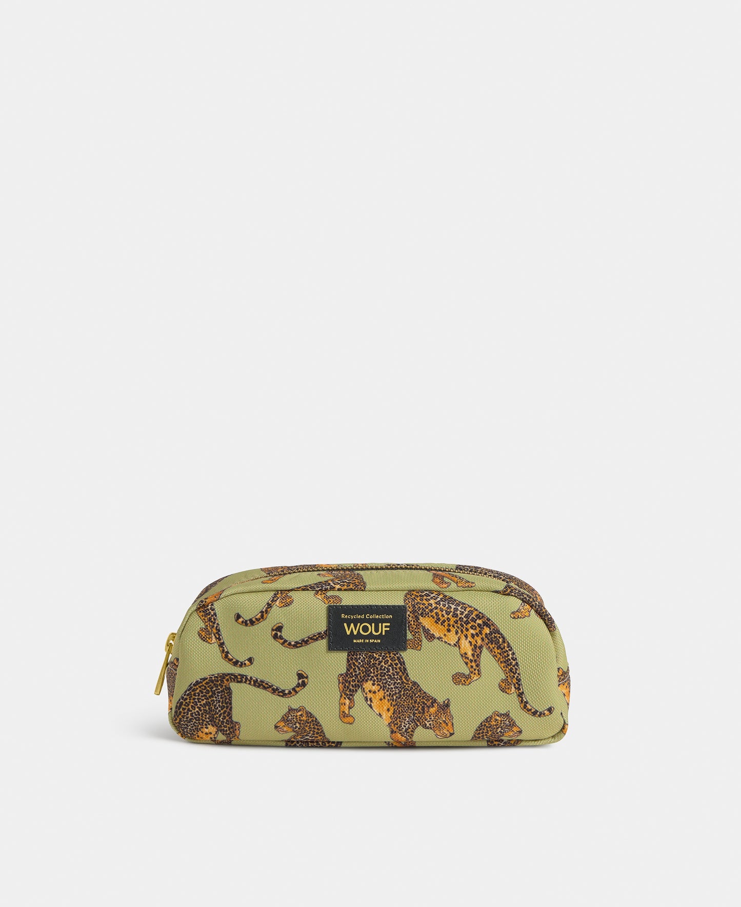 Avo Leopard pencil case with green and black leopard print - Wouf