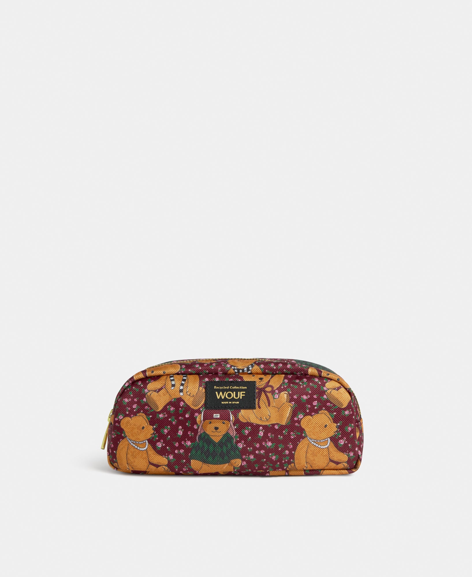 Cozy pencil case with teddy bear print - Wouf
