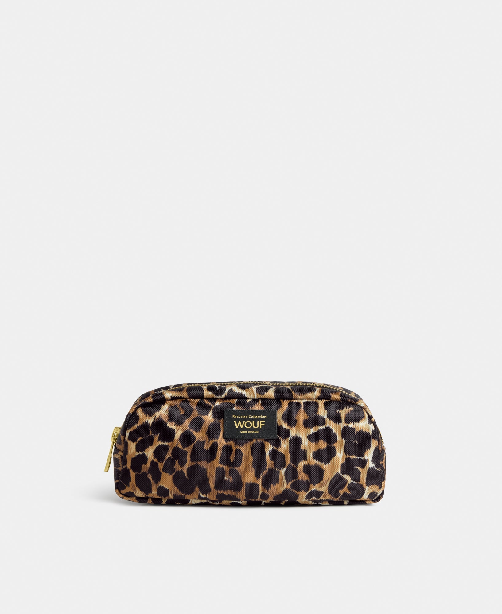 Icon pencil case with black and brown leopard print - Wouf